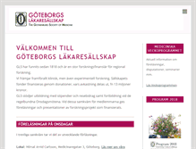 Tablet Screenshot of goteborgslakaresallskap.se